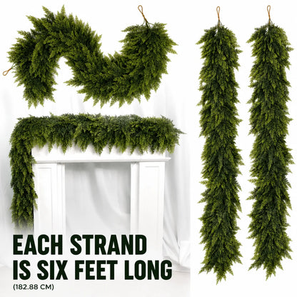 6ft Artificial cedar garland