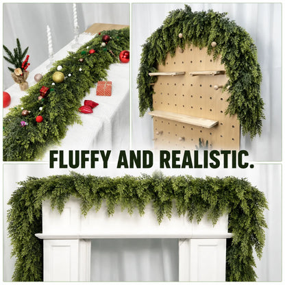 6ft Artificial cedar garland