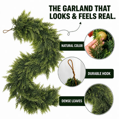 6ft Artificial cedar garland